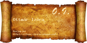 Ottmár Izóra névjegykártya
